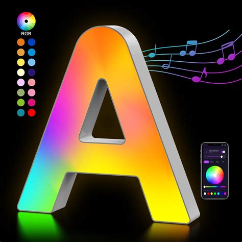 OJQ Light Up Letters LED Letter - Bedroom Lighted Letter Colorful ...