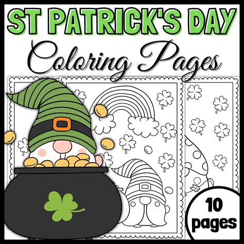 St Patricks Day Coloring Pages St Patricks Day Gnomes Coloring