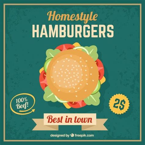 Premium Vector Burger Poster