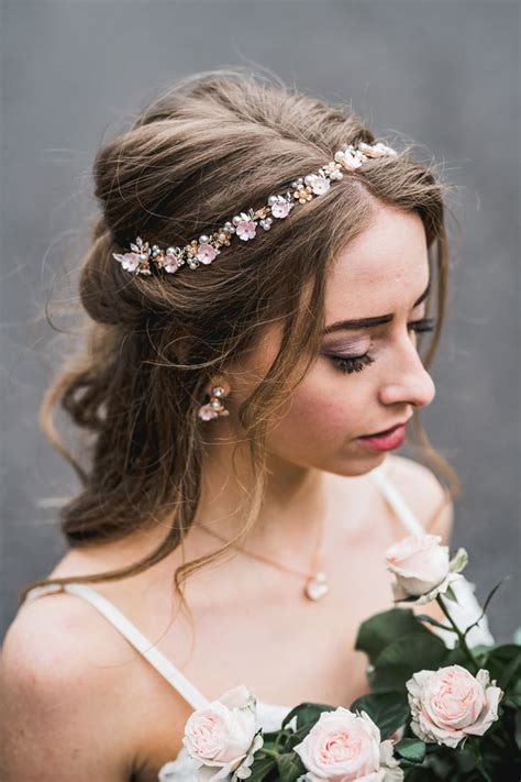 Braut Haarschmuck Blumen Mit Perlen Emma Von Sternenauge Haarschmuck