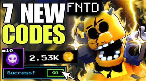 NEW UPDATE ROBLOX FIVE NIGHTS TD CODES 2024 FIVE NIGHTS TD CODES