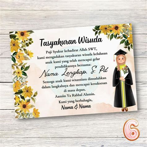 Jual Kartu Ucapan Wisuda Kelulusan Stiker Ucapan Tasyakuran Wisuda