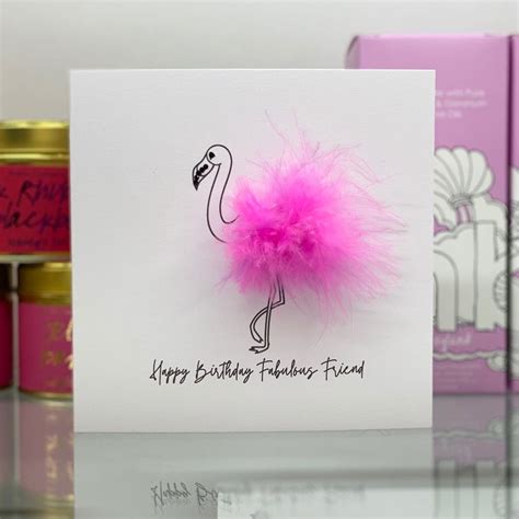 Flamingo Birthday Card Happy Birthday Fabulous Friend Etsy UK