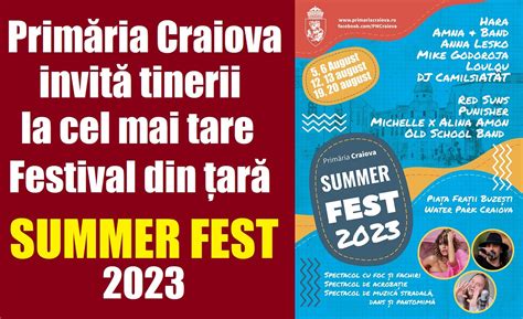 Craiova Summer Fest S Mb T August I Duminic August Top