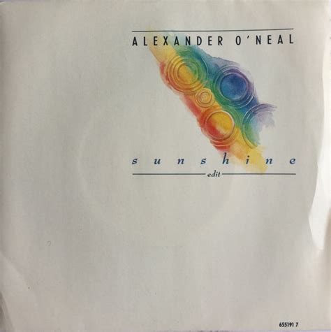 Alexander Oneal Sunshine Edit 7 Inch Vinyl Single 7 Inch Record 45 Record Vinyl