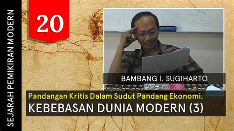 20 Sejarah Pemikiran Modern PANDANGAN KRITIS 3 EKONOMI