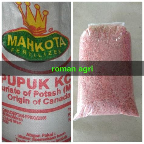 Jual Mop Kcl Mahkota Isi Kg Repack Pupuk Untuk Pertumbuhan Bunga Dan