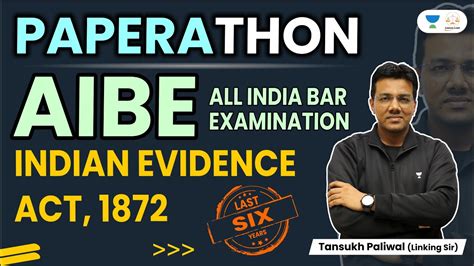 AIBE Paperathon Indian Evidence Act 1872 Tansukh Paliwal Linking