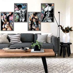 Male Nude Homoerotic Art Gay Wall Art Erotic Wall Aer Etsy