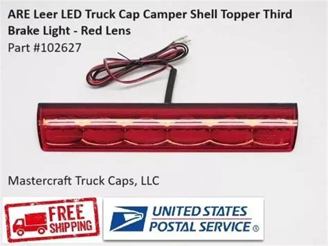 Truck Cap Third Brake Light Red Lens Led Brake Light