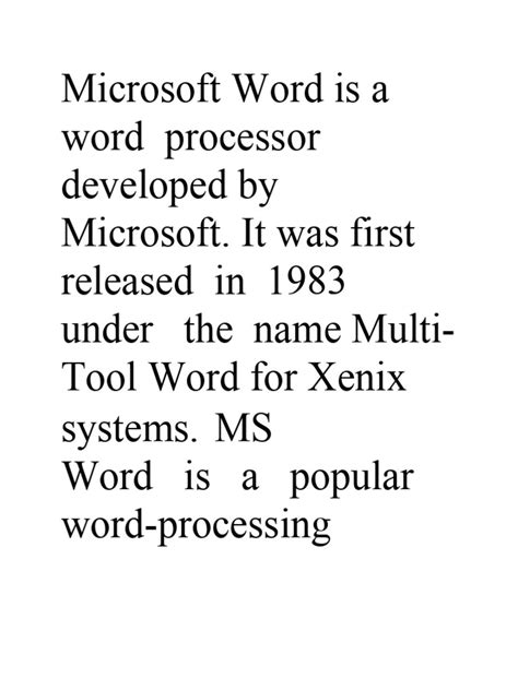 Microsoft Word Is A Word Processor Developed By Microsoft Download