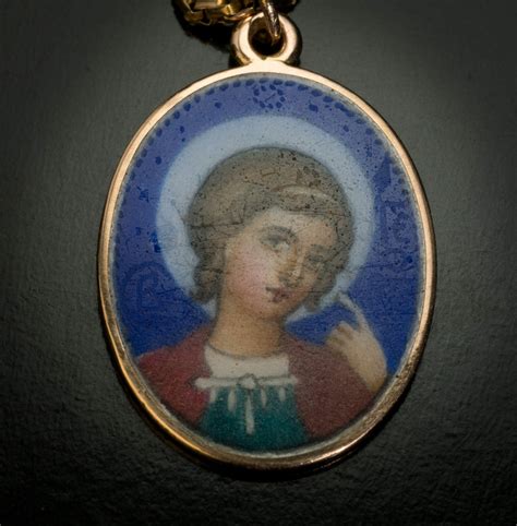 Faberge Enamel On Gold Icon Pendant Ref 904856 Antique Jewelry