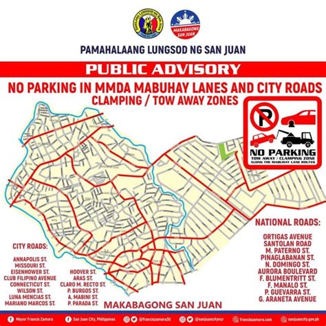 Important List Of All The Clamping And Tow Away Zones In San Juan