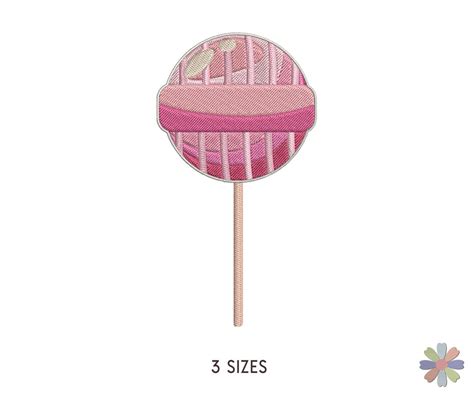 Pink Lolipop Candy Chupa Chups Embroidery Design Machine Embroidery