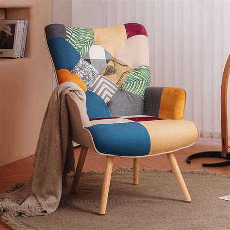 Joysoul Living Room Accent Chair Modern High Back Arm Chair Colorful