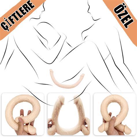 UNIQUE Realistik Dokuda Çift Taraflı Dildo Çift Uçlu Gerçekçi Yapay