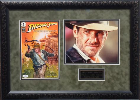 Lot Detail Harrison Ford Signed Indiana Jones Comic Book Framed Display