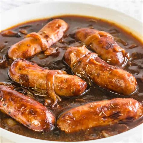 Actifry Sausages With Onion Gravy Recipes Hint Of Helen