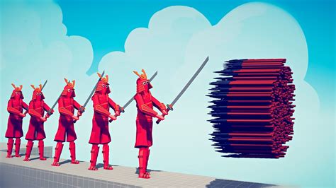 5x GIANT SAMURAI Vs EVERY GOD Totally Accurate Battle Simulator