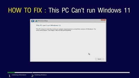 How To Fix This Pc Can’t Run Windows 11 แก้ปัญหาลงวินโดว์ 11 ไม่ได้ Youtube