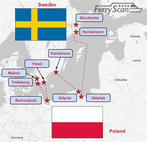 Ferries Y Cruceros Entre Suecia Y Polonia