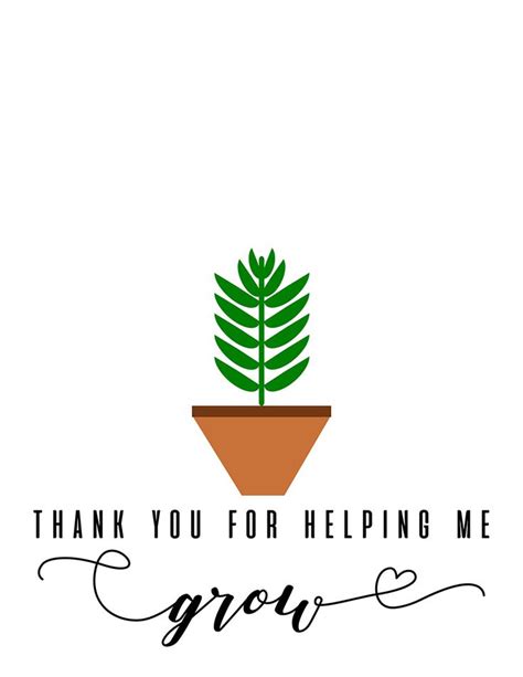 Thank You For Helping Me Grow Free Printable Help Me Grow Teacher