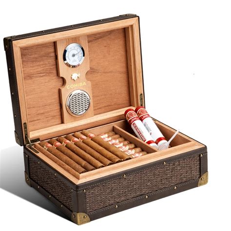 Aliexpress Buy COHIBA Retro Style Cigar Humidor PU Leather