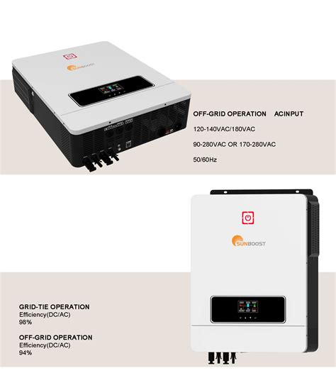 Sunboost 7kw 8kw 10kw Hybrid Solar Inverter Off On Grid Solar Inverter With Lithium Battery Off