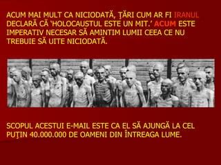 Lectie De Istorie Holocaust PPT