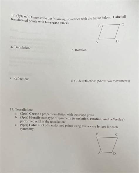 Solved Pts Ea Demonstrate The Following Isometries Chegg