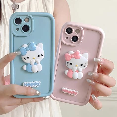 Original Kawaii Sanrio Hello Kitty Case For Iphone 15 14 13 12 11 Pro