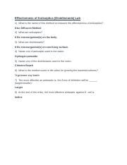 Effectiveness Of Antiseptics Disinfectants Lab Docx Effectiveness Of