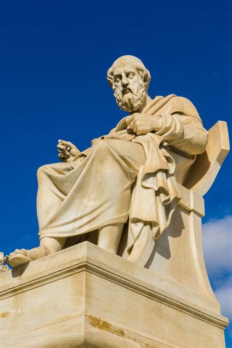 Estatua Del Fil Sofo Plato Del Griego Cl Sico En La Academia De Atenas