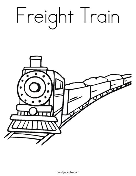 Freight Train Coloring Page - Twisty Noodle