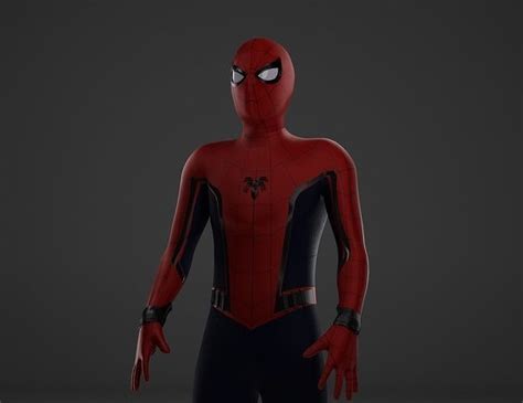 Spider Man Civil War Prototype Suit 3d Model Rigged Cgtrader