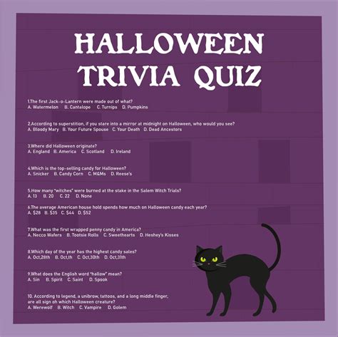 Halloween Printable Trivia