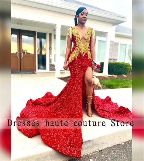 Gold And Red Prom Dress on Sale | bellvalefarms.com