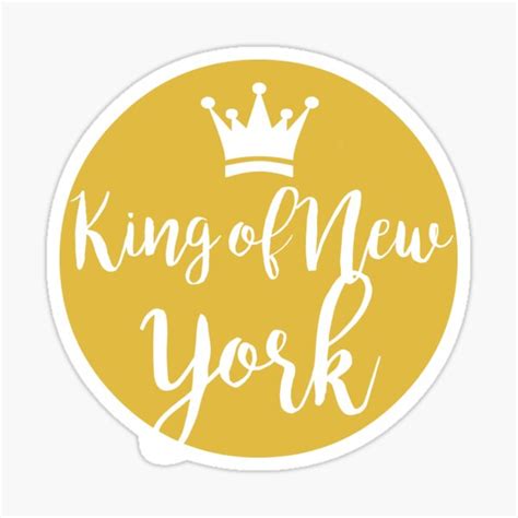 "King of New York" Sticker for Sale by firestarlover | Redbubble