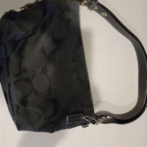 Coach Monogram Small Shoulder Bag Black Gem