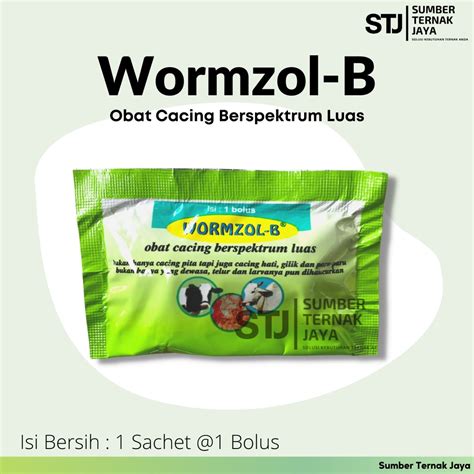 Jual Wormzol B Sachet 1 Bolus Kemasan Bolus Obat Cacing Untuk Hewan