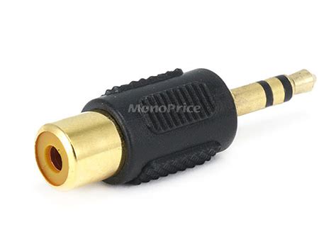 Monoprice 3 5mm TRS Stereo Plug To RCA Jack Adapter Gold Plated