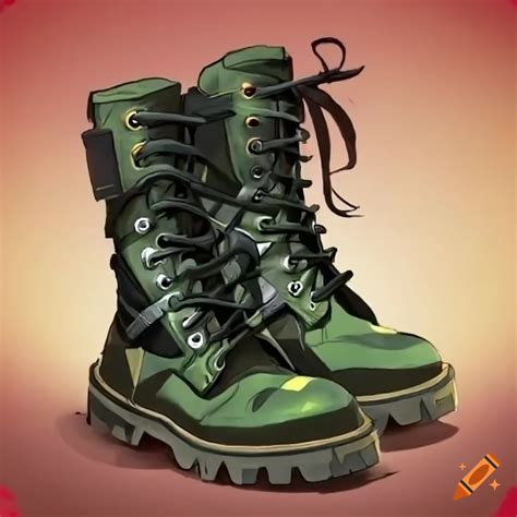 Anime Style Hd Image Of Army Boots