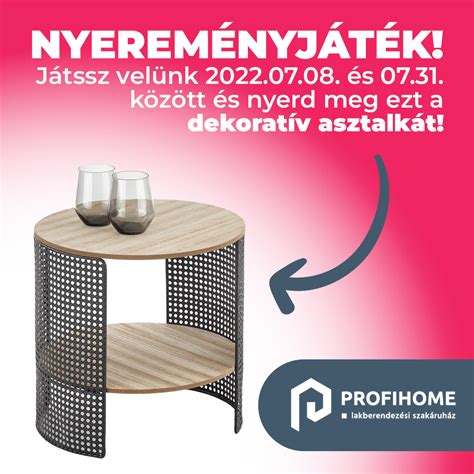 Nyereményjáték Termékminta Terméktesztelés: Nyerj egy dekoratív asztalkát!