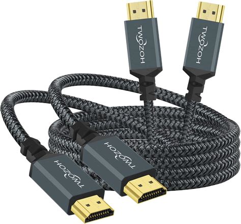 Amazon Twozoh 4K HDMIケーブル 0 3M 2本パック ナイロン編組HDMI HDMIコード 18Gbps 3D 4K