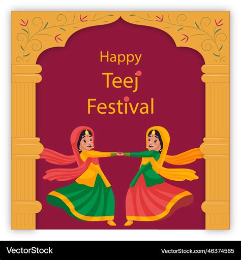 Banner Design Of Happy Hariyali Teej Royalty Free Vector