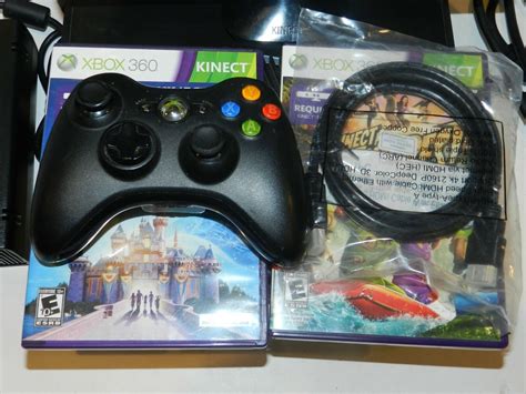 Microsoft Xbox 360 S 250 Gb Console Black Kinect Tested Complete Bundle 1439 885370236095 Ebay