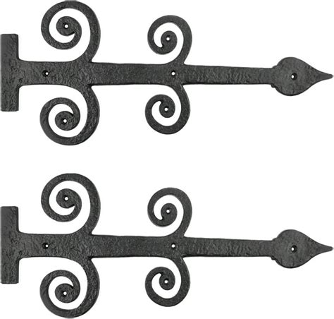 Garage Door Decorative Hardware 16 In Black Wrought Iron Rust