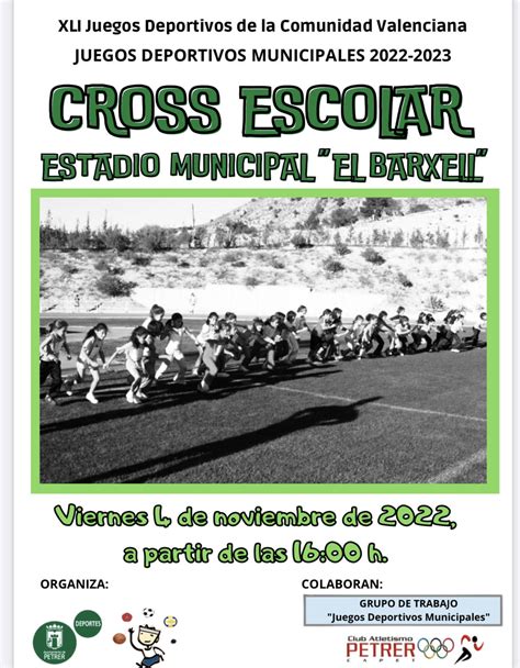 VUELVE EL CROSS ESCOLAR DE PETRER A EL BARXELL ESTE VIERNES El Record