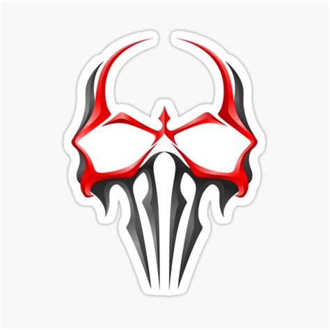 Skull Mask Sticker For Sale By Ashran Redbubble