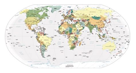 Mapamundi Político con Nombres Mapa del mundo con nombres